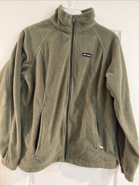 Columbia Olive Green Full Zip Fleece